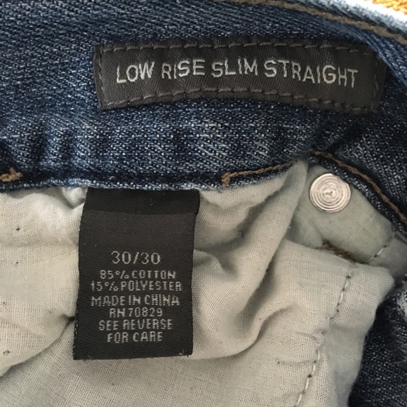 Black Low Rise Slim Straight Leg 30W 30L Blue Jean - Picture 7 of 7